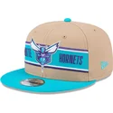 gorra-plana-marron-y-azul-snapback-9fifty-draft-2024-de-charlotte-hornets-nba-de-new-era