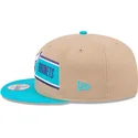 braune-und-blaue-flatcap-snapback-9fifty-draft-2024-der-charlotte-hornets-nba-von-new-era