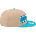 gorra-plana-marron-y-azul-snapback-9fifty-draft-2024-de-charlotte-hornets-nba-de-new-era