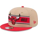 new-era-ploska-kozirka-9fifty-draft-2024-chicago-bulls-nba-kafyava-i-chervena-shapka-s-tik-tak