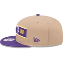 gorra-plana-marron-y-violeta-snapback-9fifty-draft-2024-de-los-angeles-lakers-nba-de-new-era