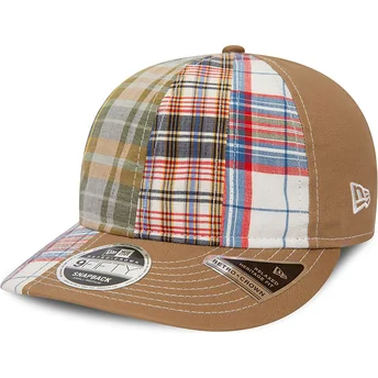 New Era x Original Madras Trading Company Извита Периферия 9FIFTY Retro Crown Relaxed Heritage Fit Кафява Регулируема Шапка