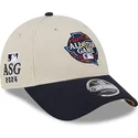 buet-beige-og-marinebla-snapback-kasket-all-star-game-9forty-stretch-snap-fan-pack-fra-mlb-fra-new-era