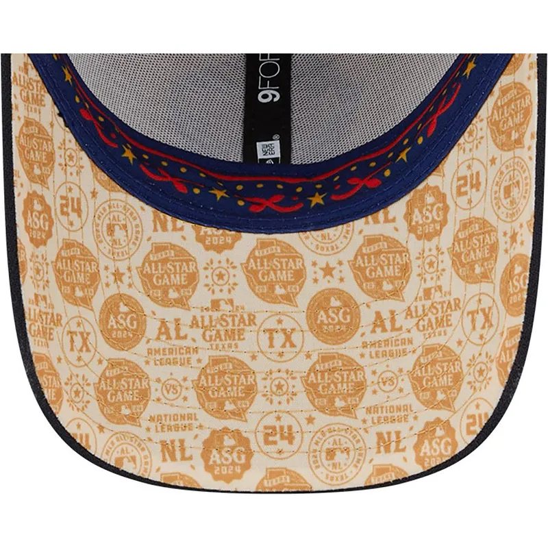 beige-og-marinebla-buet-snapback-kasket-all-star-game-9forty-stretch-snap-fan-pack-fra-mlb-fra-new-era