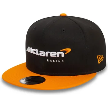 Sort og orange flat snapback 9FIFTY Essentials kasket fra McLaren Racing Formula 1 af New Era