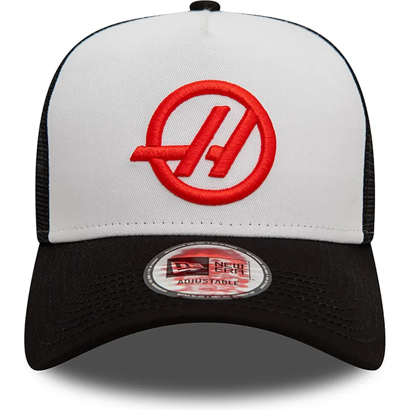 shapka-izvita-traker-cherna-snapbek-e-frame-na-haas-f1-team-formula-1-ot-new-era