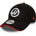 shapka-izvita-cherna-snapbek-9forty-side-patch-na-haas-f1-team-formula-1-ot-new-era