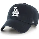 schwarze-gebogene-kappe-los-angeles-dodgers-mlb-clean-up-von-47-brand