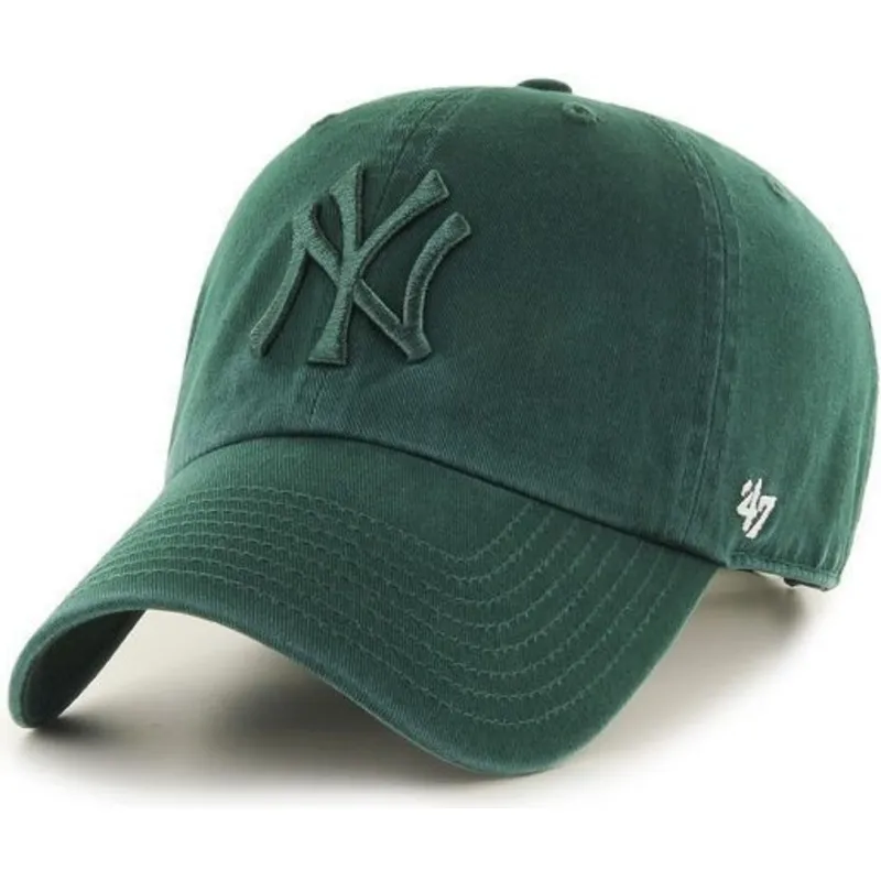 shapka-izvita-zelena-reguliruem-na-new-york-yankees-mlb-ot-47-brand