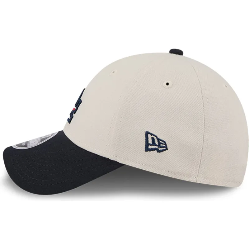 shapka-izvita-bezhov-snapbek-9forty-stretch-snap-4th-of-july-na-los-angeles-dodgers-mlb-ot-new-era