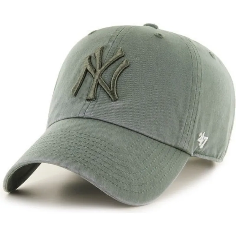 shapka-izvita-zelena-reguliruem-na-new-york-yankees-mlb-ot-47-brand