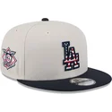 beige-und-marineblaue-snapback-kappe-9fifty-4th-of-july-los-angeles-dodgers-mlb-von-new-era