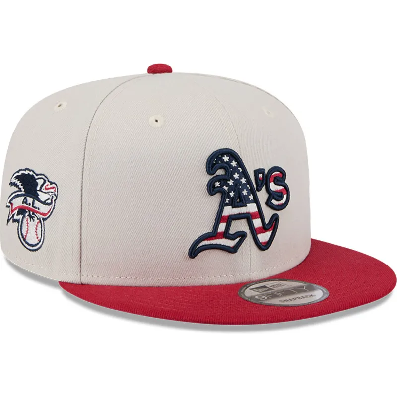 oakland-athletics-mlb-new-era-beige-og-rod-flad-snapback-9fifty-4th-of-july-kasket
