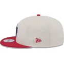 gorra-plana-beige-y-roja-snapback-9fifty-4th-of-july-de-oakland-athletics-mlb-de-new-era