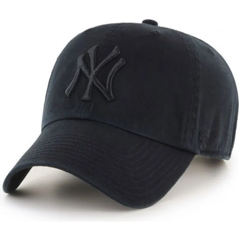 shapka-izvita-cherna-reguliruem-na-new-york-yankees-mlb-ot-47-brand