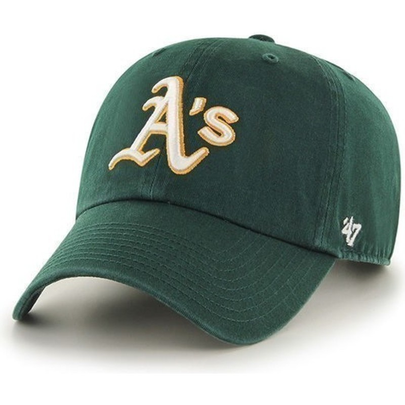 47-brand-curved-brim-oakland-athletics-mlb-clean-up-cap-grun