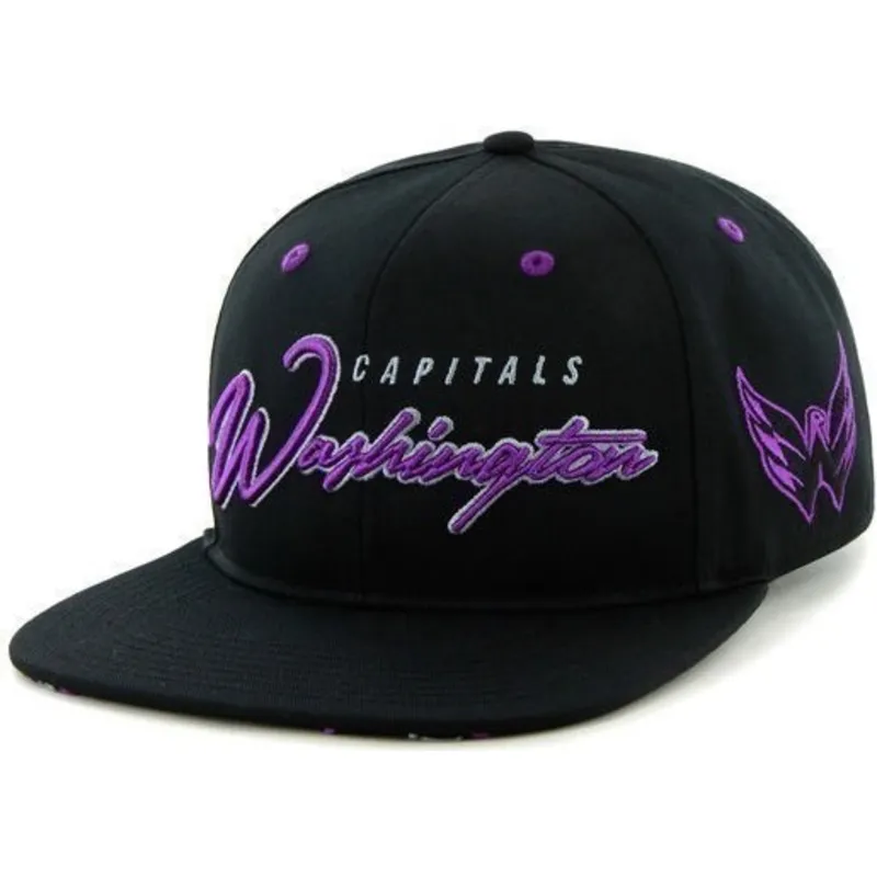shapka-ploska-cherna-snapbek-letras-na-washington-capitals-nhl-ot-47-brand