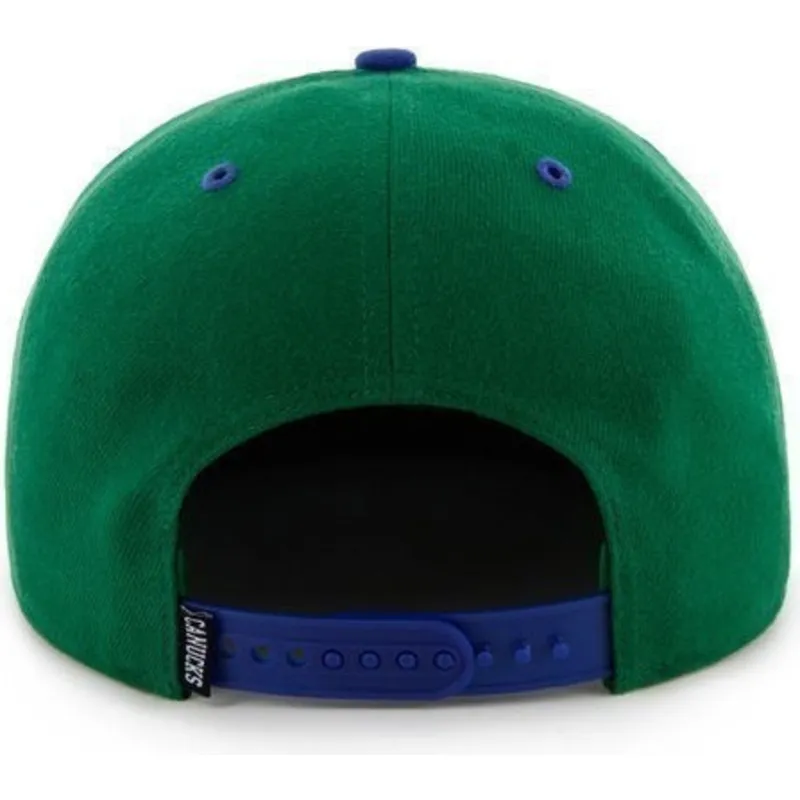 shapka-ploska-zelena-snapbek-na-vancouver-canucks-nhl-ot-47-brand