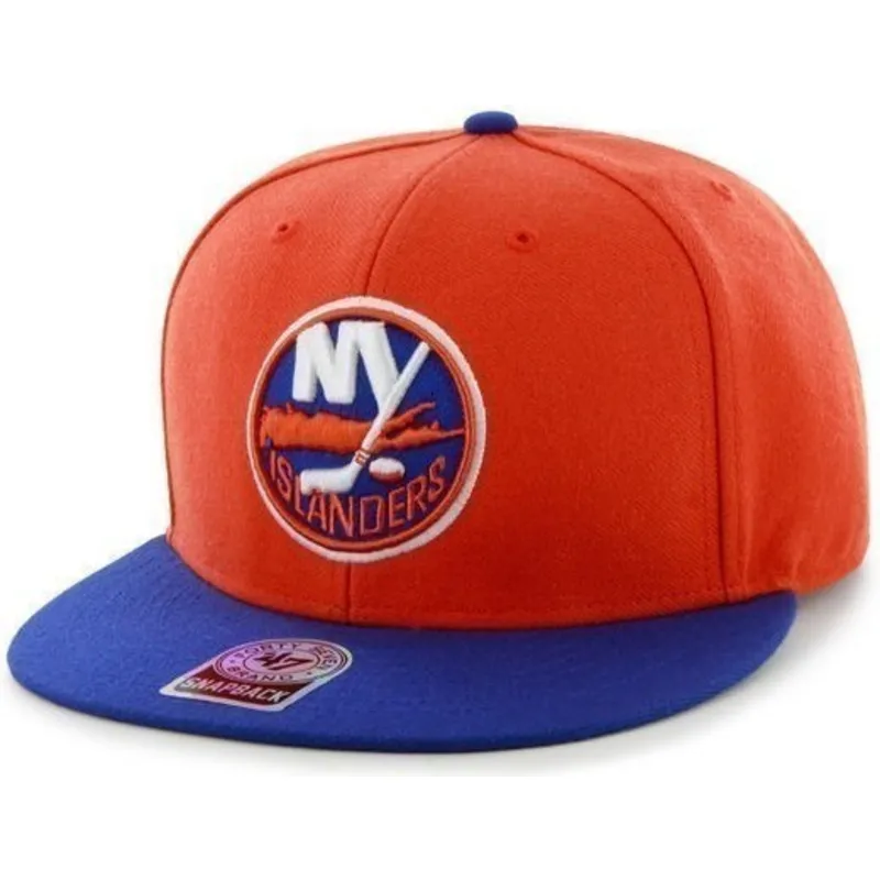 shapka-ploska-oranzhev-snapbek-na-new-york-islanders-nhl-ot-47-brand