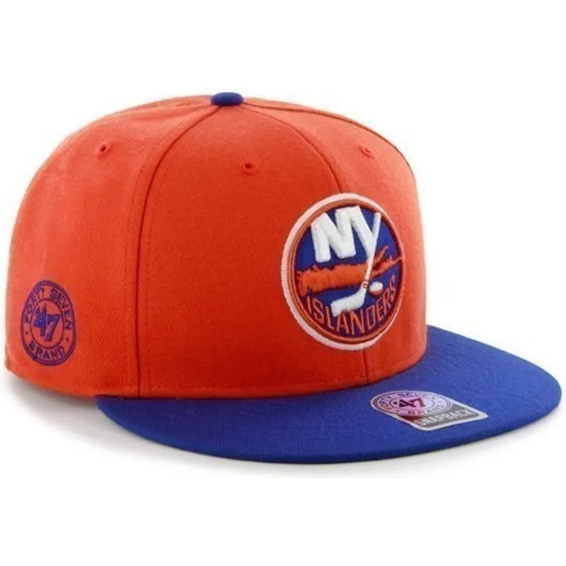 shapka-ploska-oranzhev-snapbek-na-new-york-islanders-nhl-ot-47-brand