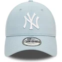 new-era-curved-brim-9forty-league-essential-new-york-yankees-mlb-light-blue-adjustable-cap