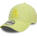 casquette-courbee-verte-claire-ajustable-avec-logo-vert-9forty-league-essential-los-angeles-dodgers-mlb-new-era