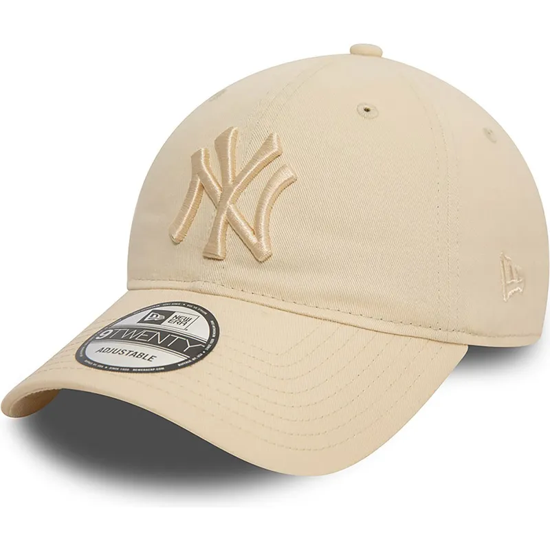 shapka-izvita-bezhov-reguliruem-9twenty-league-essential-na-new-york-yankees-mlb-ot-new-era