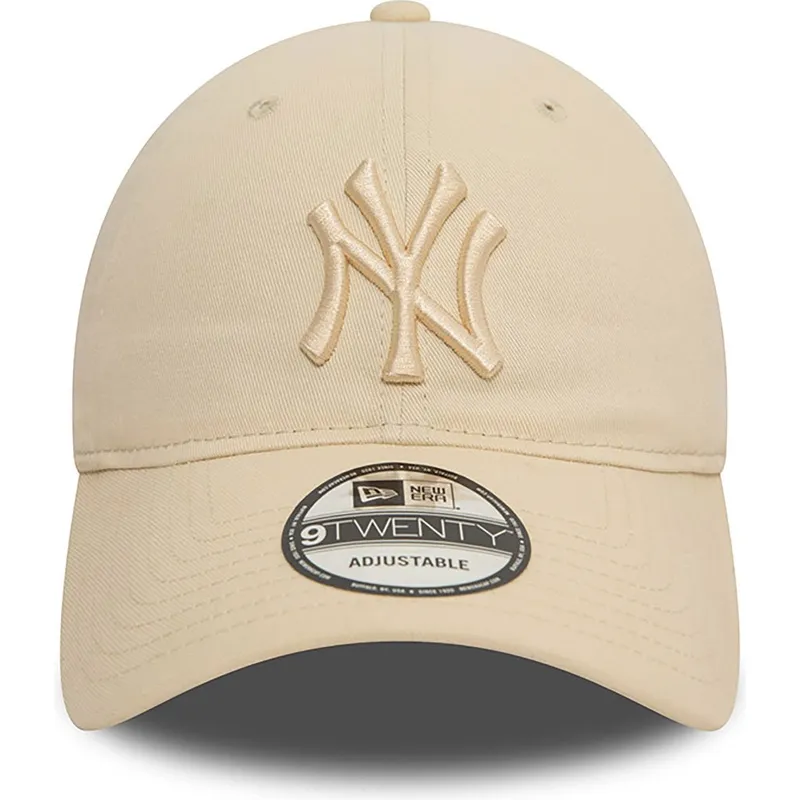 shapka-izvita-bezhov-reguliruem-9twenty-league-essential-na-new-york-yankees-mlb-ot-new-era