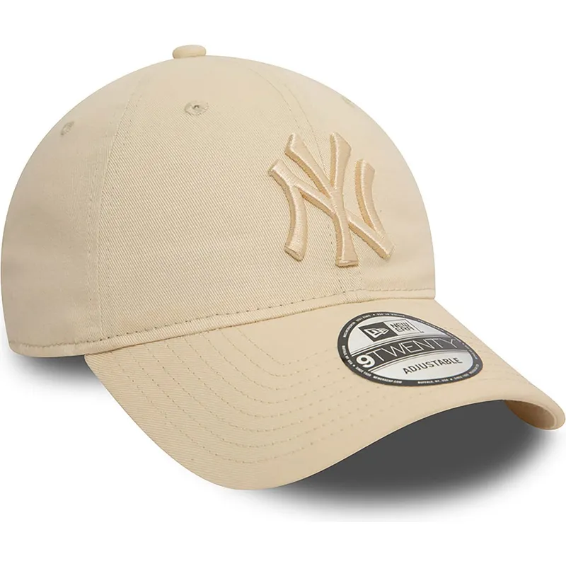 shapka-izvita-bezhov-reguliruem-9twenty-league-essential-na-new-york-yankees-mlb-ot-new-era