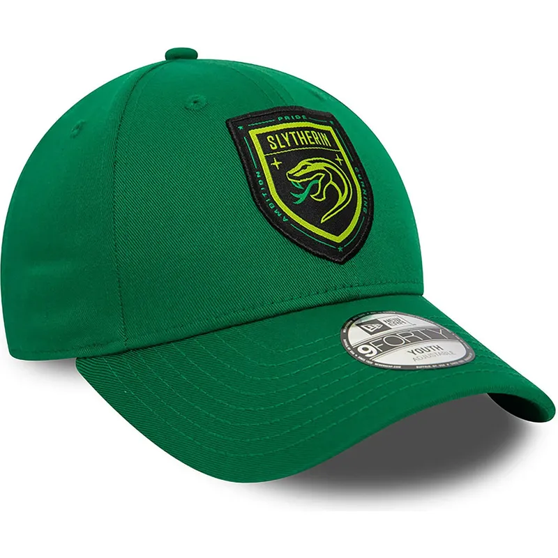 shapka-izvita-zelena-snapbek-za-deca-9forty-na-slytherin-harry-potter-ot-new-era
