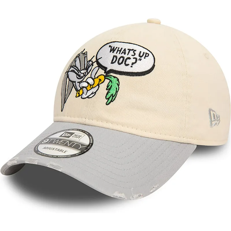 shapka-izvita-bezhov-reguliruem-9twenty-washed-na-bugs-bunny-looney-tunes-ot-new-era