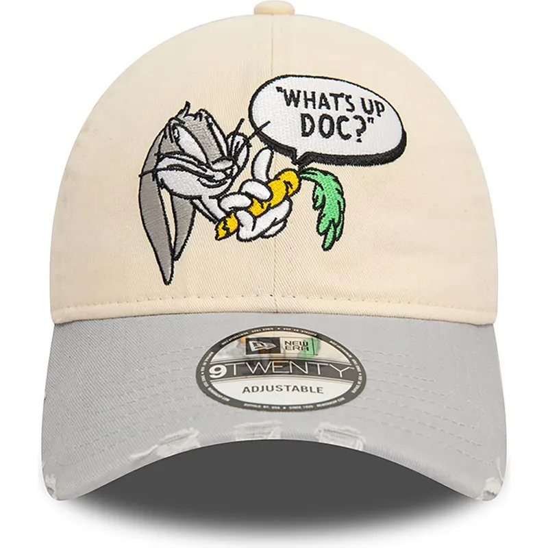 shapka-izvita-bezhov-reguliruem-9twenty-washed-na-bugs-bunny-looney-tunes-ot-new-era