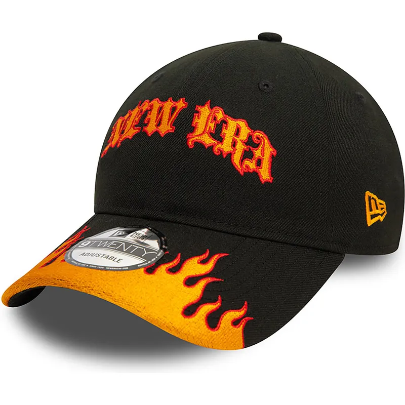 shapka-izvita-cherna-reguliruem-9twenty-race-flame-ot-new-era