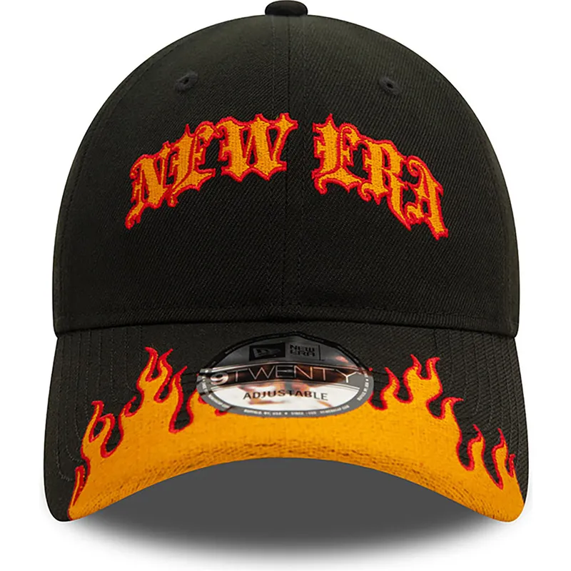 shapka-izvita-cherna-reguliruem-9twenty-race-flame-ot-new-era