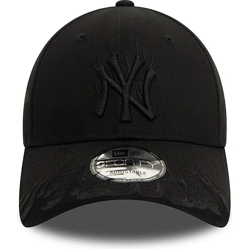 shapka-izvita-cherna-reguliruem-9forty-flame-na-new-york-yankees-mlb-ot-new-era