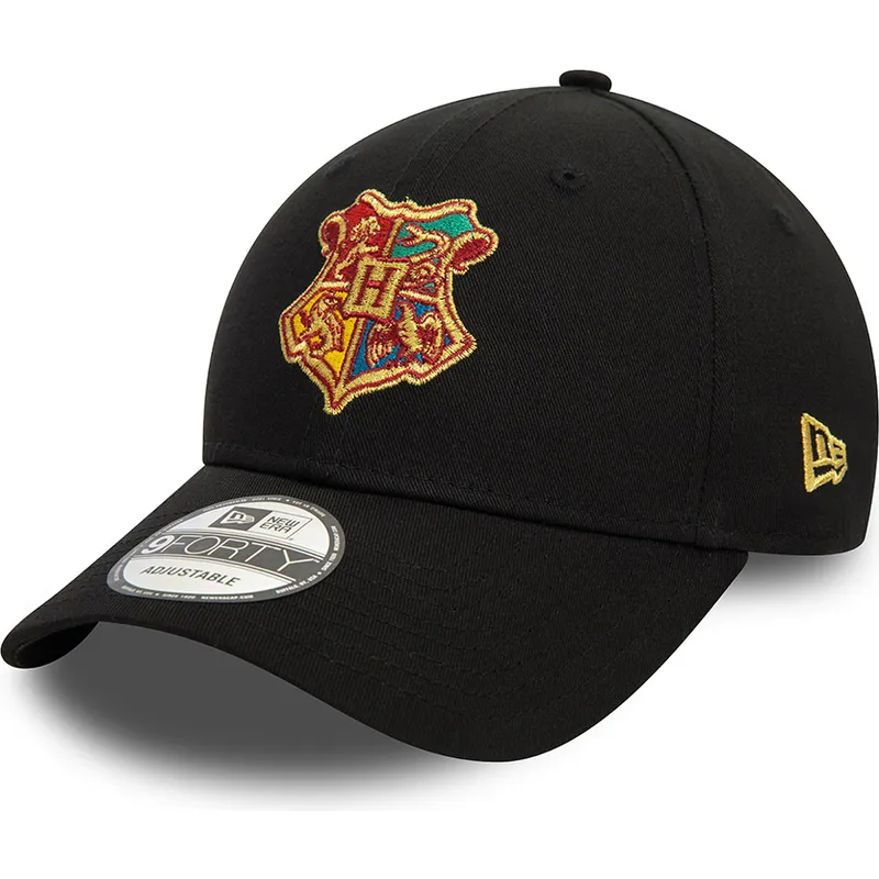 shapka-izvita-cherna-reguliruem-9forty-na-hogwarts-harry-potter-ot-new-era