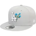 casquette-plate-grise-snapback-9fifty-seasonal-flower-los-angeles-dodgers-mlb-new-era