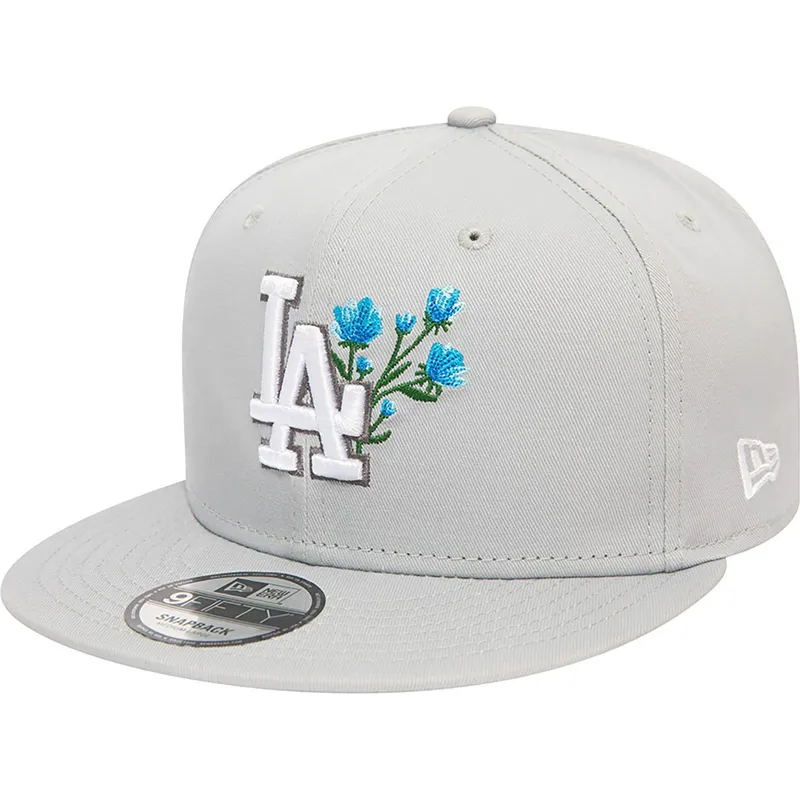 shapka-ploska-siv-snapbek-9fifty-seasonal-flower-na-los-angeles-dodgers-mlb-ot-new-era