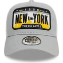 grau-a-frame-license-plate-trucker-cap-von-new-york-cities-and-beaches-von-new-era