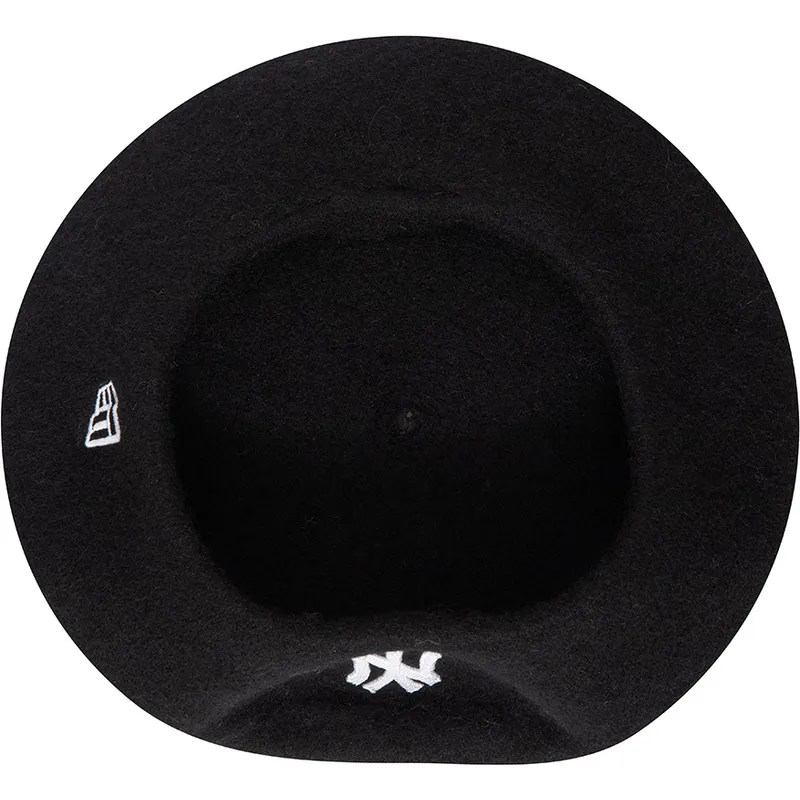 sort-kvindehue-wool-beret-fra-new-york-yankees-mlb-fra-new-era