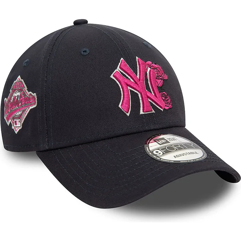 shapka-izvita-tmnosin-reguliruem-rosa-9forty-flower-icon-na-new-york-yankees-mlb-ot-new-era