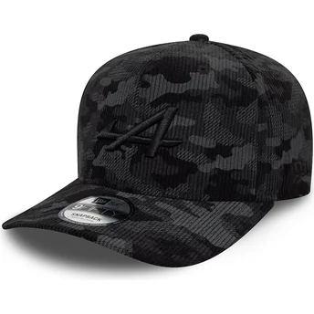 Gorra curva negra snapback 9FIFTY Camo Cord de Alpine F1 Team Formula 1 de New Era