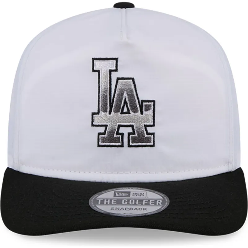 shapka-izvita-byala-snapbek-golfer-chrome-na-los-angeles-dodgers-mlb-ot-new-era