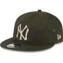 casquette-plate-verte-ajustable-9fifty-waxed-canvas-new-york-yankees-mlb-new-era