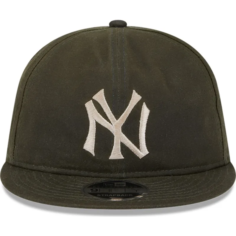 shapka-ploska-zelena-reguliruem-9fifty-waxed-canvas-na-new-york-yankees-mlb-ot-new-era