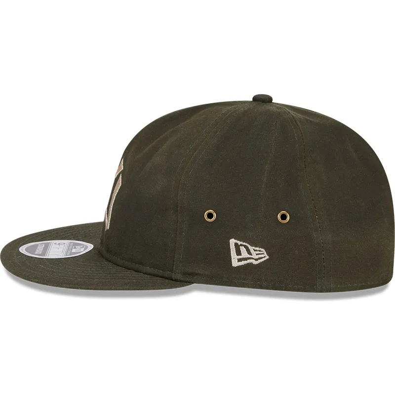 shapka-ploska-zelena-reguliruem-9fifty-waxed-canvas-na-new-york-yankees-mlb-ot-new-era