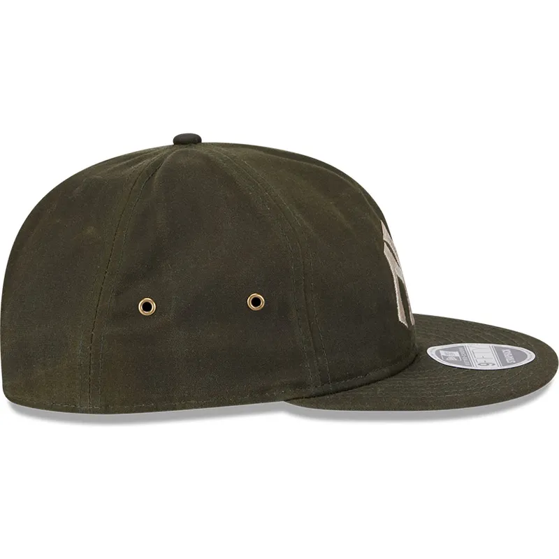shapka-ploska-zelena-reguliruem-9fifty-waxed-canvas-na-new-york-yankees-mlb-ot-new-era