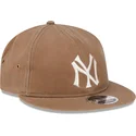 casquette-plate-marron-ajustable-9fifty-waxed-canvas-new-york-yankees-mlb-new-era