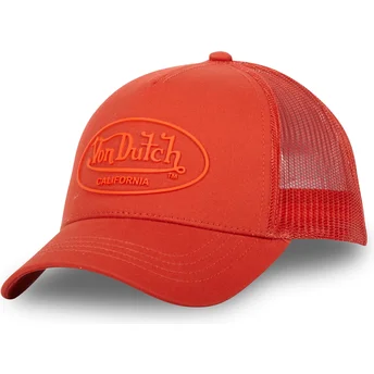 Casquette trucker orange LOG06 Von Dutch