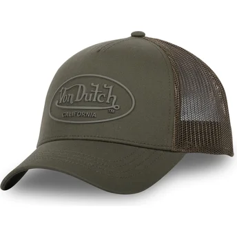 Шапка извита тракер зелена снапбек LOG07 от Von Dutch